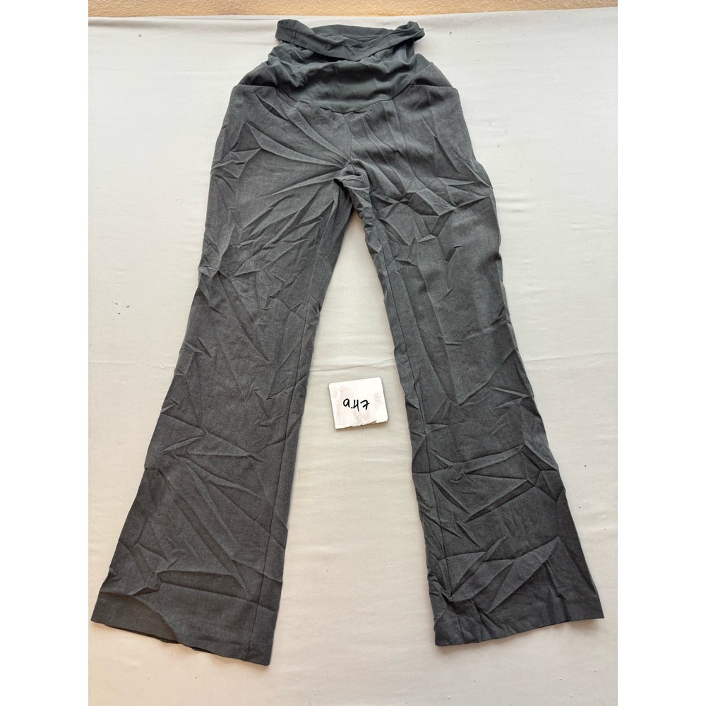 Motherhood Maternity Gray Wide Leg Career Pants Over Belly Small